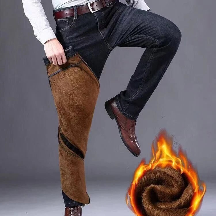 pantalones de invierno para hombres con forro polar
